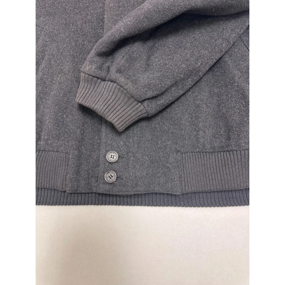 Jos A Bank Mens Wool Blend Jacket Small Gray Coat Bomber Style